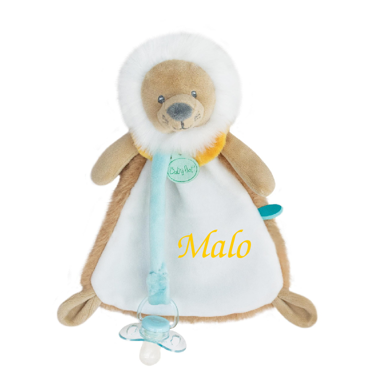  - maxou lion - attache-sucette 20 cm 